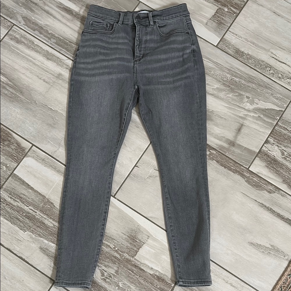 Medium Gray High Rise Skinny Jeans